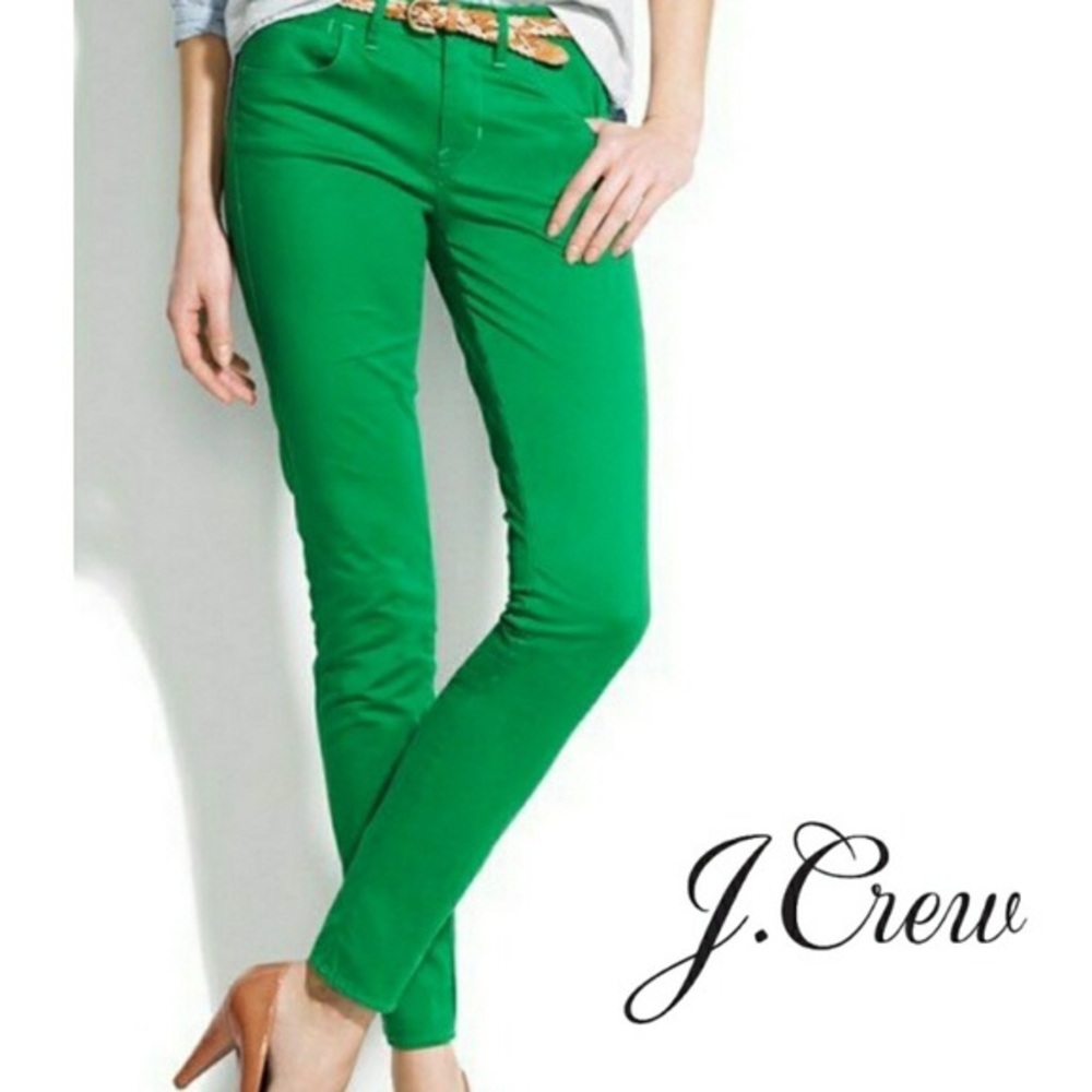 J Crew Matchstick Green Jeans SZ 25R